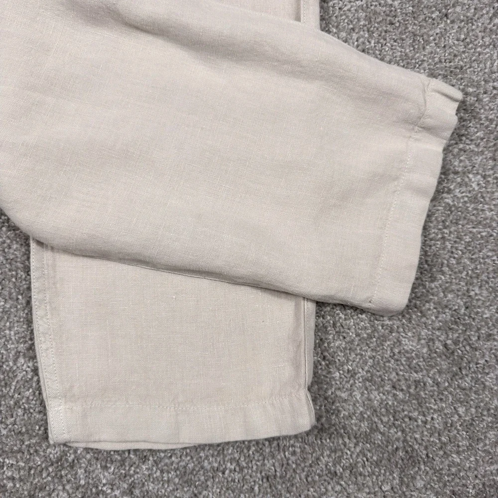 Faherty Linen Pants Men XXL White Drawstring Beach Coastal Resort Casual